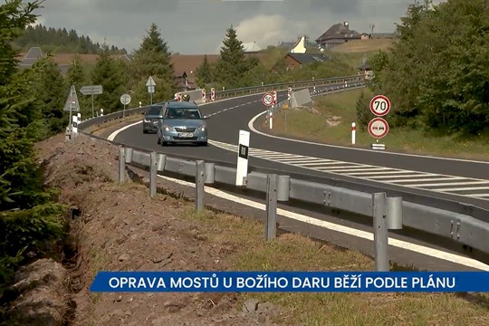 Oprava mostů u Božího Daru běží podle plánu