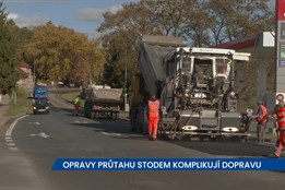 Opravy průtahu Stodem komplikují dopravu na silnici I/26