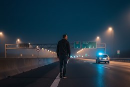 Noční procházka po dálnici D5: Místo cíle skončil hledaný muž v...